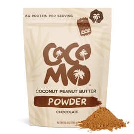 Cocomo Coconut Peanut Butter Powder, Chocolate - 14 Servings | Organic, Vegan, Gluten-Free, 3g Sugar, Lower Fat, Real Ingredients, Protein-Rich & TSA-Friendly - Great for Smoothies, Baking & Spreads