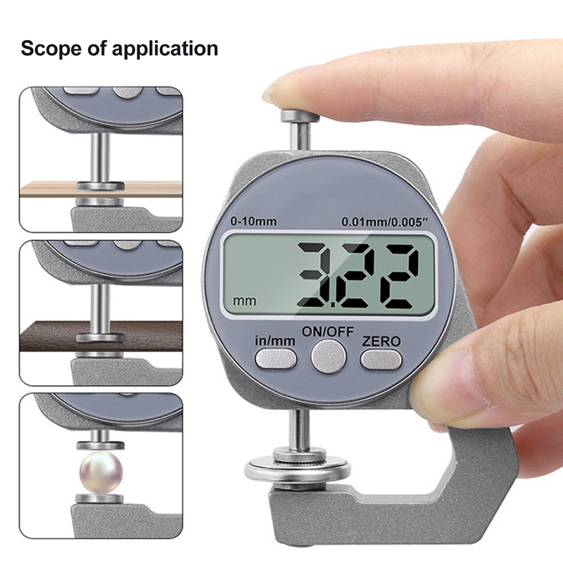 Digital Thickness Gauge LCD Display Electronic Caliper Measuring Tool 0-10mm