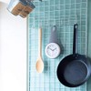 tasu Splashproof Clock, 2-Way Drop Clock, Gray, Scandinavian Interior, Analog