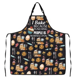 Baking Apron Baker Gift Baking Lover Gift Bake Because Punching People Is Frowned Upon Apron (FROWNED UPON apron 3)