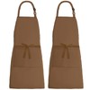 MissOwl 2 Pack Adjustable Bib Apron Long Ties with 2