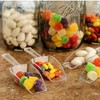 6 Pcs Clear Plastic Angled Serving Bowls and Scoops, 3