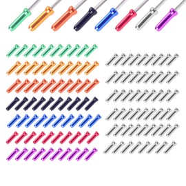 Bike Cable End Caps 120pcs Brake Cable Ends 8 Color Bike Brake Cables Caps for Road Bikes Mountain Bikes Wire End Cap Shifter Crimp Cables Ends