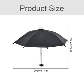 Hot Shoe Umbrella Sun Protection Rain Cover Universal Camera Rain Cover Mounted Rainproof for SLR Cameras DSLR, Black, 1 Piece