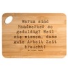 Mr. & Mrs. Panda Bamboo Chopping Board Saying "Warum sind