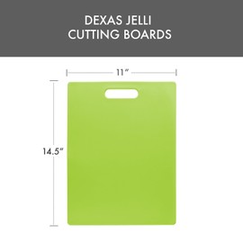 Dexas Classic Jelli Cutting Board with Handle, 11 by 14.5 inches, Green