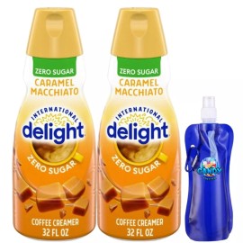 International Delight Int'l Delight Zero Sugar Caramel Macchiato Coffee Creamer 2 Pack w/ Bottle