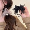 FASELE Chouchou Thin Hair Elastic Hair Tie Bowknot Stylish Elegance