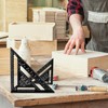 QWORK® Rafter Square Metric Speed Square 12 inch & 7