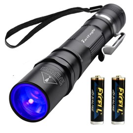 TactEagle UV Flashlight 365nm UV Light Blacklight UVA-T2 Powered by 2* AA Battery for a/c Leak Detection, UV Resin Glue Curing, NDT Inspection, Rocks and Mineral Hunting