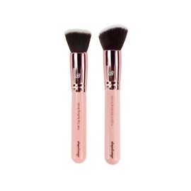 Boozyshop Pink & Rose Gold Face Brush Duo