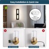 Battery Operated Resin Wall Sconce - Wireless Rechargeable Black Wall