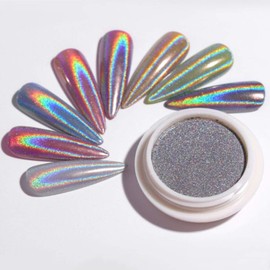 1 Box Solid Chameleon Shining Laser Neon Powder Nail Parts Gel Nail Metallic Nail 0.8 g