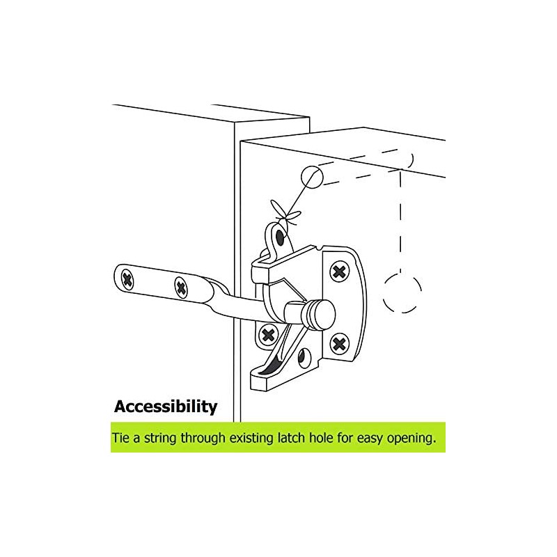 Garden Gate Latch for Wooden Gates Gravity Locking Automatic Self