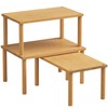 Danfoxer Cabinet Organizer Shelf(Set of 3),Bamboo Kitchen Counter Shelves for