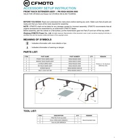 CFMOTO CFORCE 400 Gen. 2 Front Rack Extender, CFMOTO OEM (9DQV-802200-3