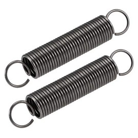 sourcing map Pack of 2 Tension Spring Tension Springs, 20mm OD, 2mm Wire Thickness, 192.5mm Extended Length, 110mm Free Length, Spring Steel, 7.8kg Load Capacity, Grey