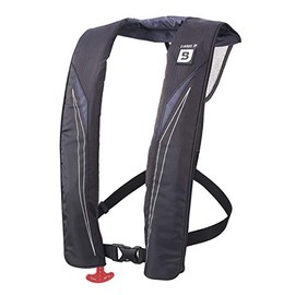 BLUESTORM Gear Cirrus26 Inflatable PFD Life Jackets (Black) for Adults | US Coast Guard Approved Automatic Life Vest w/Manual Override Convertibility