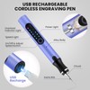 Electric Engraving Pen with 37 Bits, USB Rechargeable Cordless Etching