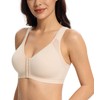 Lemorosy Posture Bra Full Coverage Front Closure Wirefree Unpadded Back