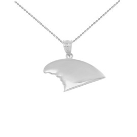Claddagh Gold High Polish 925 Sterling Silver Shark Fin Charm Pendant Necklace, 16"