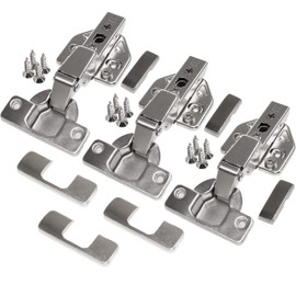 3 Pieces | LANZZAS 110 Degree Centre Stop Door Hinge, Pot Hinge Automatic Hinge with Damping and Automatic Closing. Hinges for Furniture and Cabinets