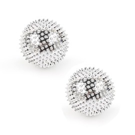 Skills Hedgehog Ball, Magnetic High Stress Acupressure Ball, 47 mm Metal Hedgehog Ball, for Stress Relief or Massage, Against Tension and for More Agility and Concentration (Silver)