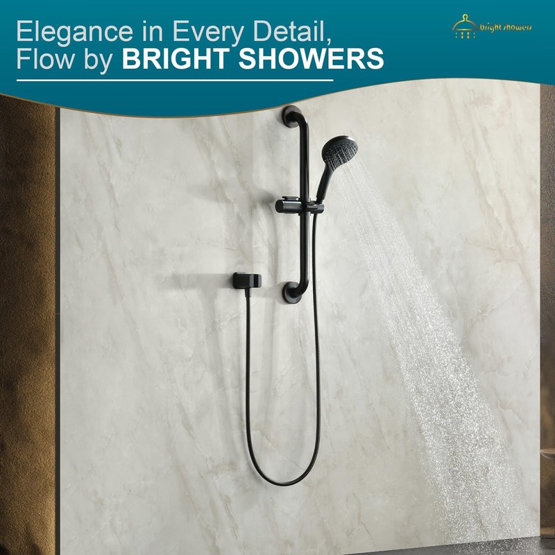 BRIGHT SHOWERS Wall Supply Elbow with Shower Head Bracket for
