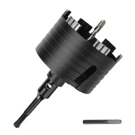 100mm (3.94 inch) Diamond Dry Core Drill Bit with SDS Plus Adapter, Concrete Core Drill Bit for Dry/Wet Drilling Granite Marble Masonry Concrete Brick Stone and Block (100mm (3.94 inch))