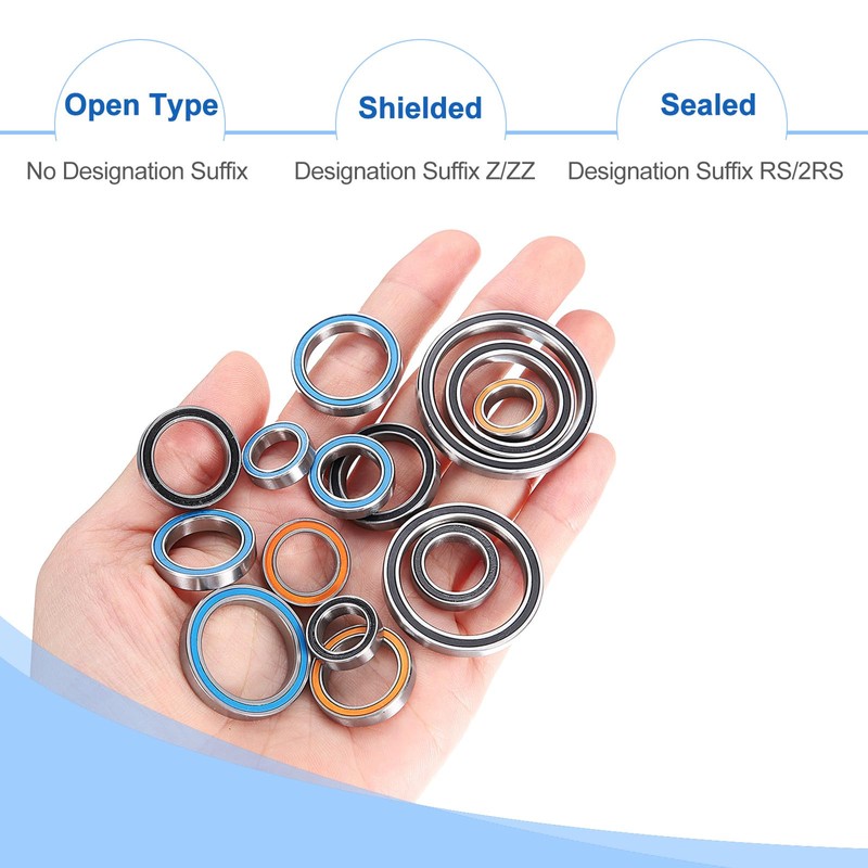 sourcing map 20 Pcs 608ZZ Deep Groove Ball Bearing, 7.65