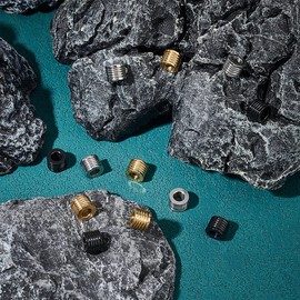 UNICRAFTALE Pack of 24 3 Colours Column Spacer Beads 4 mm Inner Stainless Steel Grooved Tube Beads Large Hole Beads for Bracelet Necklace Jewellery Making