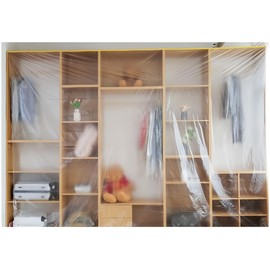 Sanseenia Waterproof Plastic Sofa Couch Cover, Extra Large Furniture Bed Couch Protector Cover Shelter for Moving Protection,Cat Scratch Proof Sofa Cover (118 x 787 inches)