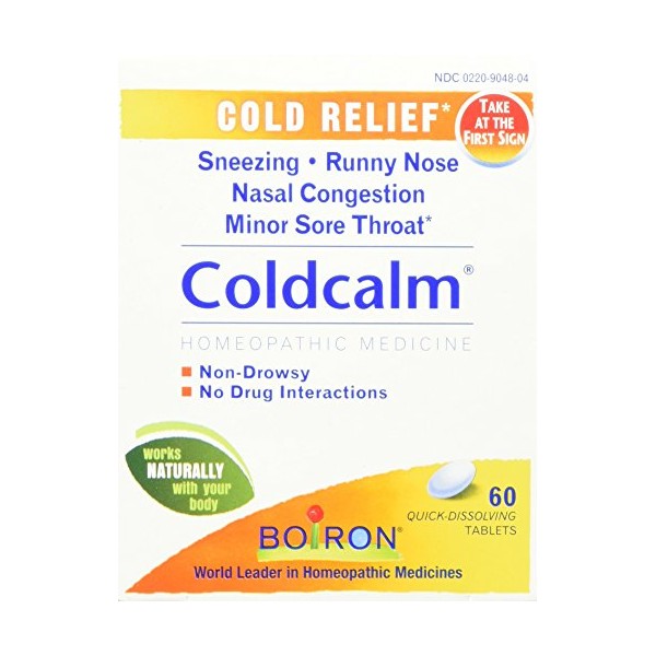 Boiron Homeopathic Medicine Coldcalm Tablets for Colds, 60 Count
