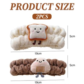 LOZTBUE 2pcs Universal Makeup Beauty Headband Soft Wristband Wristband Elastic Hair Band for Women Skin Care Spa Makeup Facial Cleansing etc