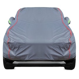 QUYDDC Breathable New Material, Waterproof Car Cover, Locks and Zipper Doors, Sunscreen Waterproof UV Prevention Snowproof Wind and Windproof,Suitable for Indoor Outdoor,for SUV (191" to 200") C12