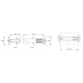 HEXATON M4 x 26-35mm Connecting Screws - Pack of 100 | Furniture Connecting Screws Made of Nickel-Plated Steel