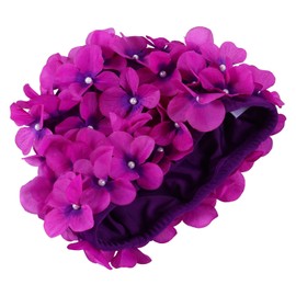 NOLITOY Flower Swim Cap for Women Floral Petal Swimming Hat for/Short Hair Ladies Bathing Cap for Home Swimming, Pool Beach, Vacation