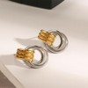 Chunky Gold Knot Earrings Hypoallergenic Fashionable Statement Dangle Earrings for