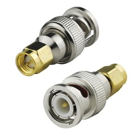 DHT Electronics 2pcs RF coaxial Coax Adapter SMA Male to BNC Male
