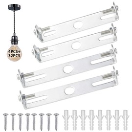 Rybtd Stainless Steel 4Pcs Ceiling Light Fixture Bracket, 90mm/105mm, Iron, Ceiling Mount, Silver