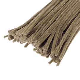 YOKIVE 200 Pcs Pipe Cleaners, Chenille Stems Decoration, Great for DIY Art Craft Supplies (6mm 12 Inch Light Brown)