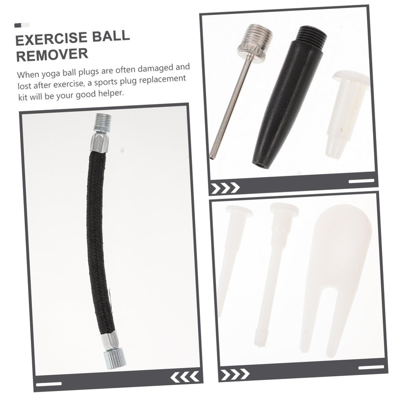 Totority 5 Sets Inflator Accessories for Exercise Balls Durable Plug