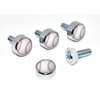 Elektroplate Baseball Chrome Plated Sports License Plate Screw Cap Covers