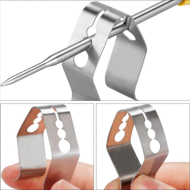 Thermometer Grill Holder, Thermometer Mounting Clip, 3 Holes Temperature Sensor