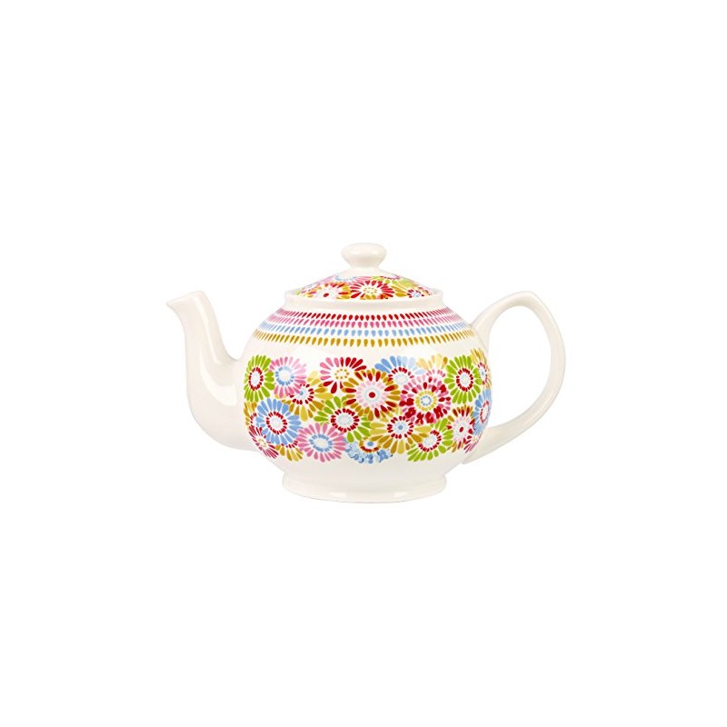 The Caravan Trail Harbour Sands Tea Pot, Ceramic, Multi-Colour, 14.5