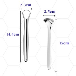 Kit Limpieza Bucal Raspador De Lengua Oral Estuche - limpiador de raspado de lengua de acero, con estuche de transporte, perfecto para el aliento fresco y el cuidado bucal