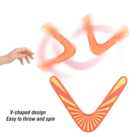 Wooden Returning Boomerang, Classic V Shaped Boomerang Outdoor Games Sports Toy Professional Wooden Boomerang Suitable for Outdoor Activities