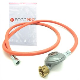 Hose regulator set, operating pressure: 50 mbar, length/size: 150 cm | Camping | Gas Hose and Gas Regulator Set | For Gas Cookers, Gas Grills, Stove Stoves, Patio Heater etc. | Camping Controller