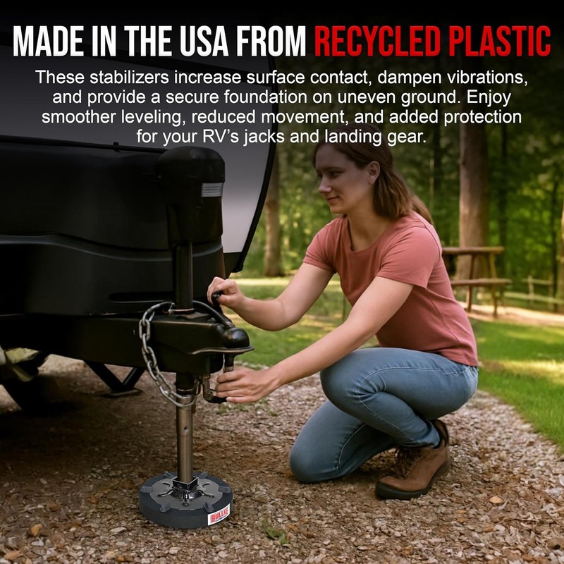 USA Made Heavy-Duty Rv Pad | Four-Point RV Leveling System