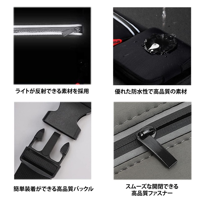 MAKOTO Running Waist Smartphone Pouch, Waterproof, Running Bag, Water Bottle
